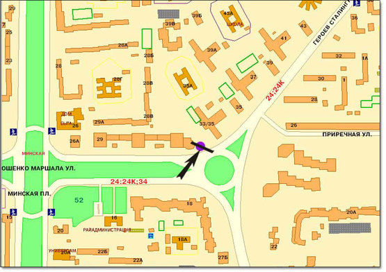 Схема рекламної площини за адресою ул.Героев Сталинграда/ул.Тимошенко