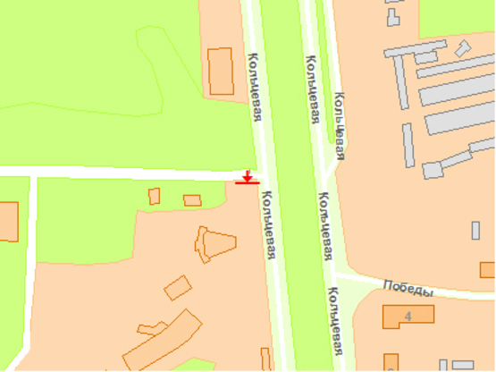 Схема рекламной плоскости по адресу Б. Окружная, перед рестораном "Сим-Сим"