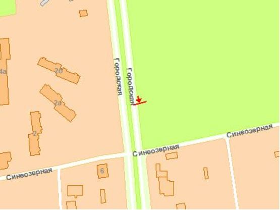 Схема рекламной плоскости по адресу Палладіна пр. - ул. Синеозерная, 2 б напротив