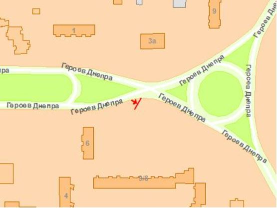 Схема рекламної площини за адресою Зої Гайдай пр.,9-8