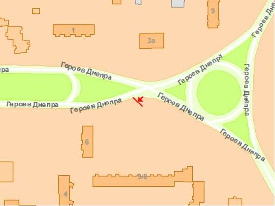 Схема рекламной плоскости по адресу Зoї Гайдай пр.,9-8