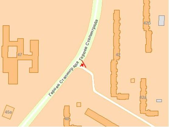 Схема рекламної площини за адресою Героев Сталінграда пр., 42