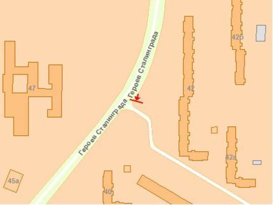 Схема рекламной плоскости по адресу Героев Сталінграда пр., 42