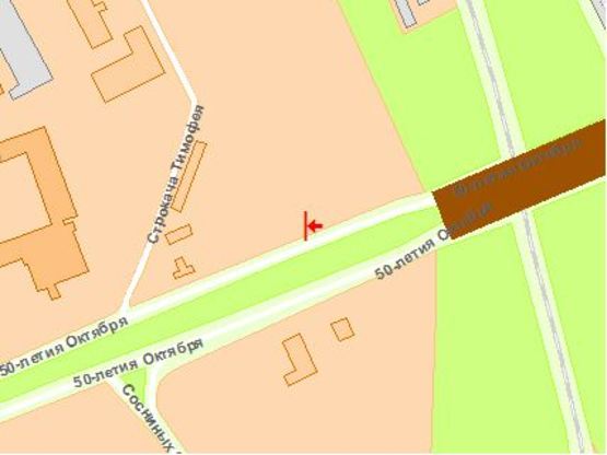 Схема рекламної площини за адресою Леся Курбаса пр. -Т.Стрoкача ул. 7 (ст. Борщаговка)