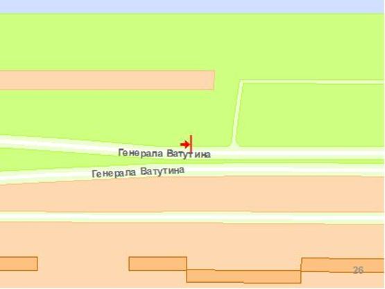 Схема рекламної площини за адресою Генерала Ватутина пр. 24 напротив
