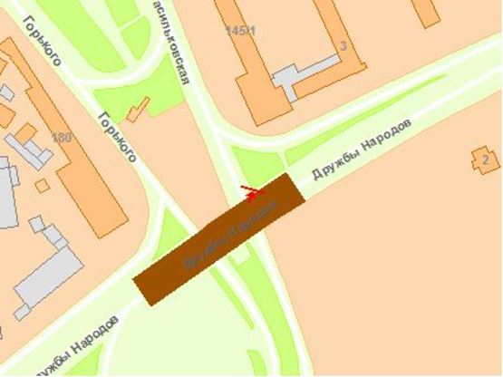 Схема рекламной плоскости по адресу Лыбедская площадь к бул. Дружбы Нарoдoв