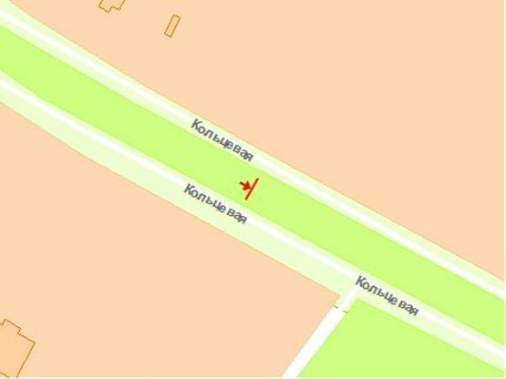 Схема рекламной плоскости по адресу Б. Окружная 12 (Praktiker) в сторону Одесской пл. правое ухо