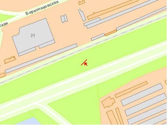 Схема рекламної площини за адресою Дарницкий мост  - ул. Сортировочная в центр