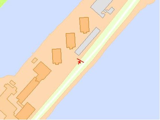 Схема рекламной плоскости по адресу Набережно-Рыбальская ул. - Подольско-Воскресенский мост от Подола