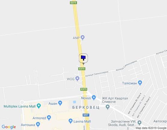 Схема рекламной плоскости по адресу Синеозерная 2Б нпротив к Большой Кольцевой