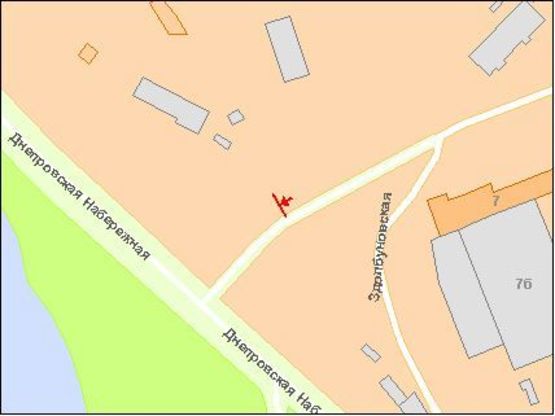 Схема рекламної площини за адресою Здолбуновкая ул., 100 м к Днепровской