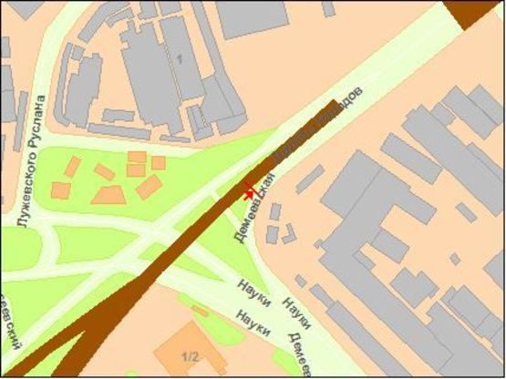 Схема рекламной плоскости по адресу Московская пл. 1 к бул. Дружбы Народов