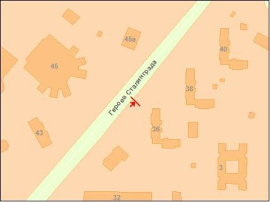 Схема рекламной плоскости по адресу Героев Сталинграда пр. 38