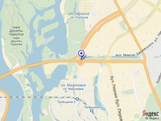 Схема рекламной плоскости по адресу Ватутина, мост Бальзака к Московскому мосту правое ухо