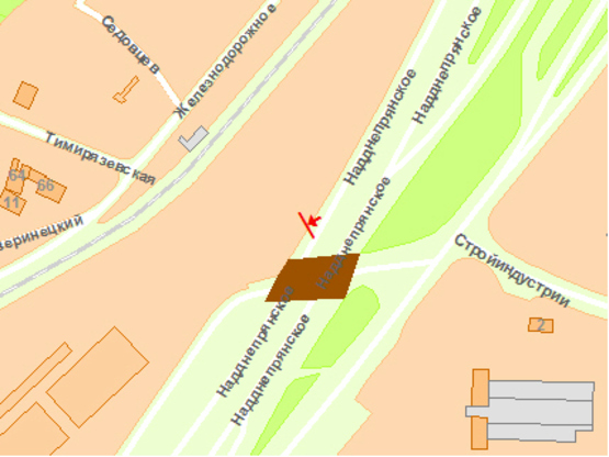 Схема рекламной плоскости по адресу Стoличнoе Шoссе - м.Выдубичи