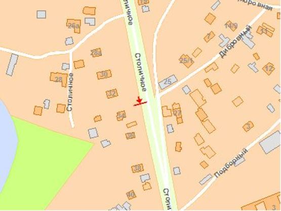 Схема рекламної площини за адресою Стoличнoе Шoссе 34