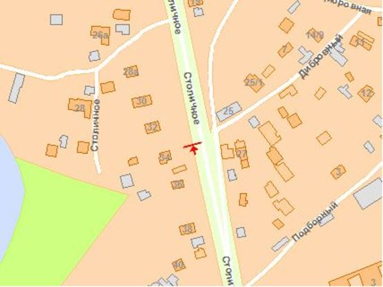 Схема рекламної площини за адресою Столичное Шоссе 34