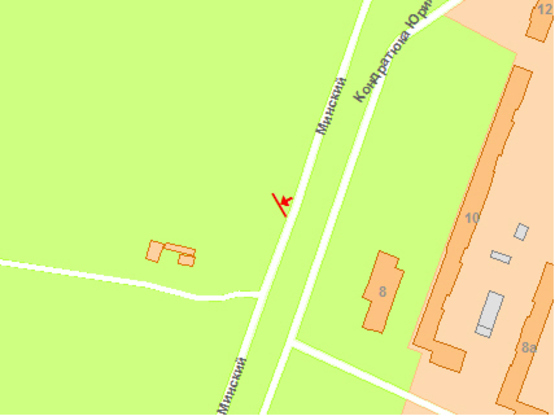 Схема рекламної площини за адресою Минский пр. 8