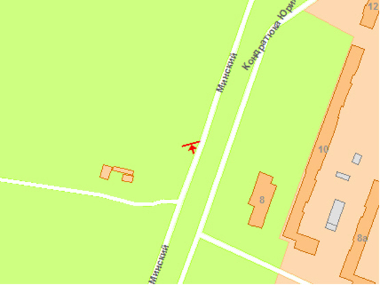 Схема рекламной плоскости по адресу Минский пр. 8