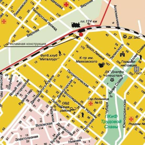 Схема рекламной плоскости по адресу 302_Запорожье_пр. Соборный  ул. Тюленина 12 АПЕРЕЛЯ (призматрон 4й справа)