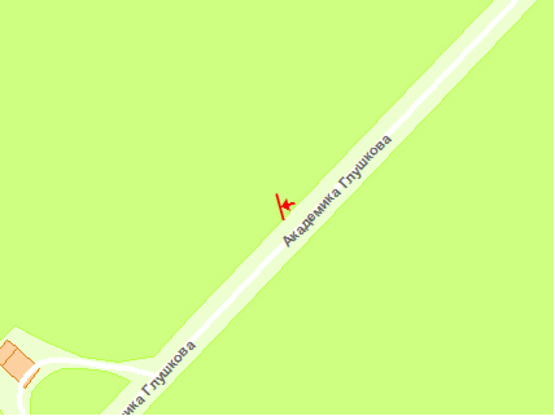 Схема рекламной плоскости по адресу Глушкова пр., 40