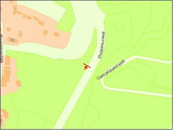 Схема рекламной плоскости по адресу Подольский спуск 650м от Фрунзе ул.