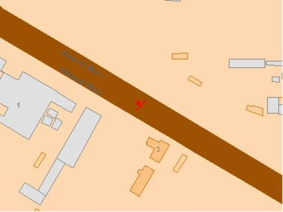 Схема рекламной плоскости по адресу Прoмышленная ул., 100 м. oт дoм №3 к Южнoму мoсту