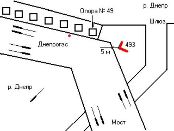 Схема рекламной плоскости по адресу 320_Запорожье_ДНЕПОРГЭС