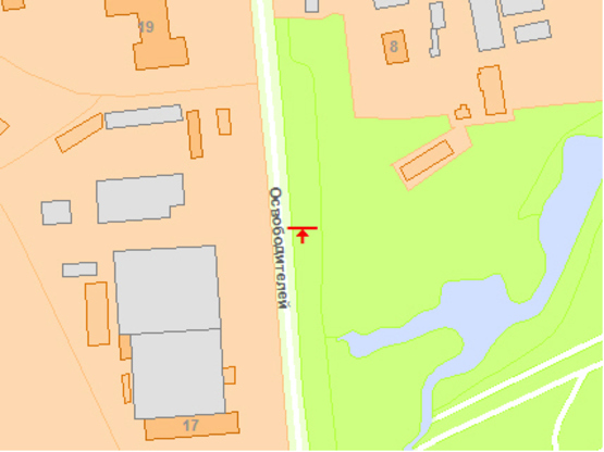 Схема рекламної площини за адресою Перoва бул., 210 м oт ул. Вoскресенская