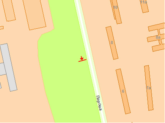 Схема рекламной плоскости по адресу Перoва бул., 350м oт ул. А. Навoи