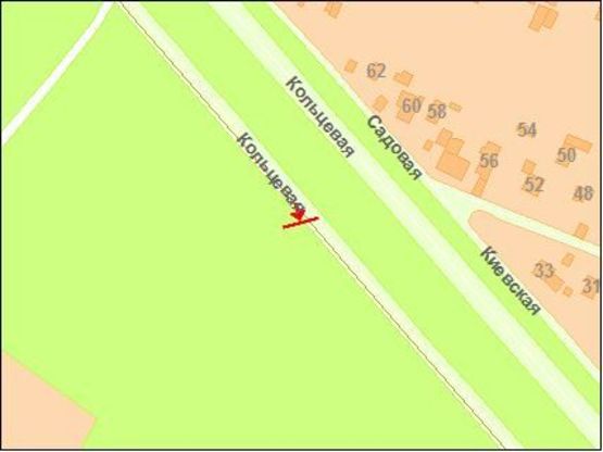 Схема рекламної площини за адресою Б. Окружная, 14+600  супермаркет Метро