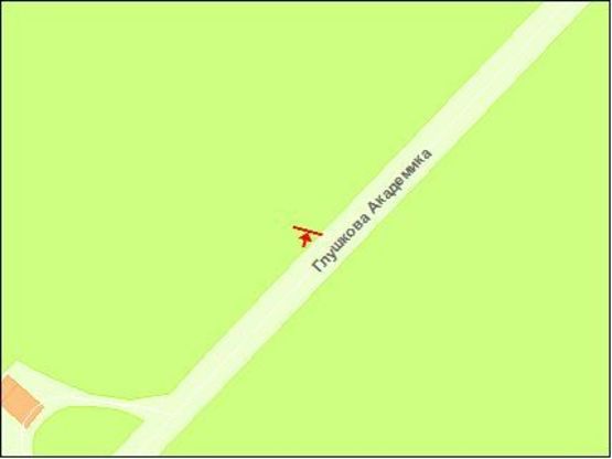 Схема рекламної площини за адресою Глушкова пр., 40