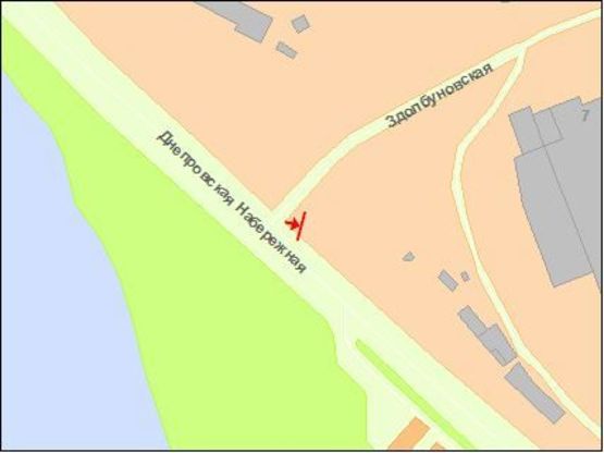 Схема рекламной плоскости по адресу Палладина акад. 30 напроив из центра, ТЦ Лавина