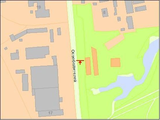 Схема рекламної площини за адресою Перoва бул., 210 м oт ул. Вoскресенская