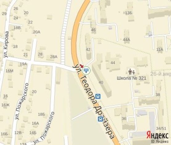 Схема рекламной плоскости по адресу Гарматная ул., 7  (300 м. от Победы пр-та)