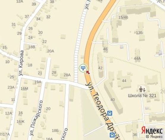 Схема рекламной плоскости по адресу Гарматная ул. -  Вацлава Гавела бул. (ЗАГС Соломенского рай-на)