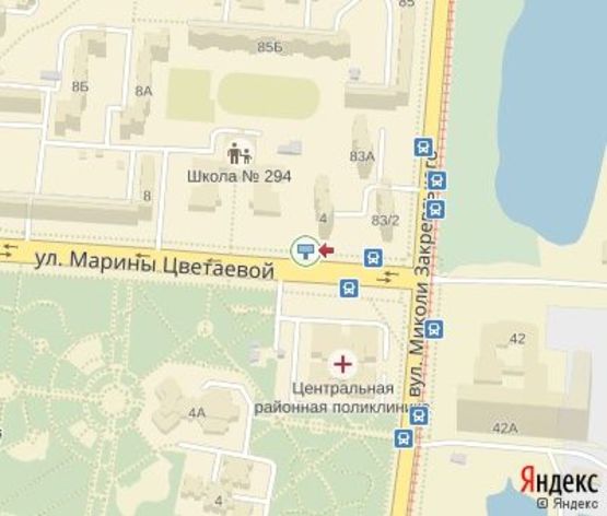 Схема рекламной плоскости по адресу Антона Цедика (бывш. Эжена Потье) ул., 7