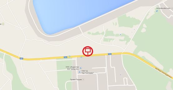 Схема рекламної площини за адресою Ул. Шолуденко, напротив завода Карат