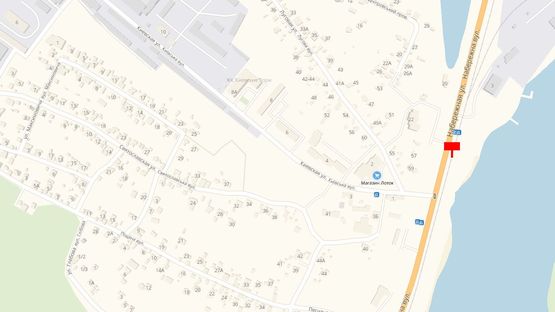 Схема рекламної площини за адресою Ул. Набережная, возле яхт-клуба "Орианна"