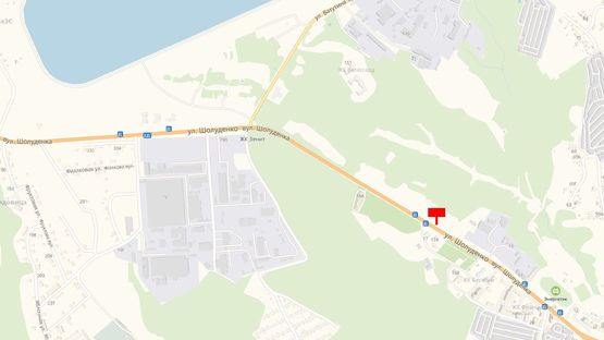 Схема рекламної площини за адресою Ул. Шолуденко, 800 м. до поворота на ул. Межигорскую