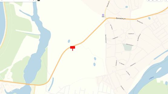 Схема рекламной плоскости по адресу Трасса Р-69, 1050 м. после поворота на массив "Межречье, справа