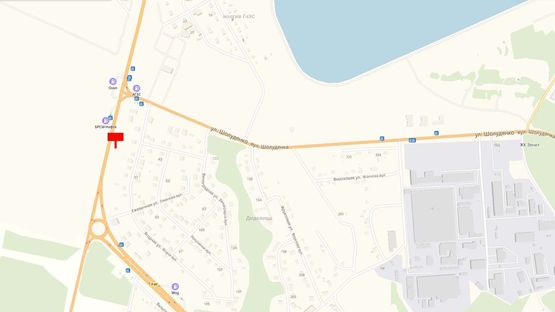 Схема рекламной плоскости по адресу Трасса "Киев-Овруч", справа, 80 м. до поворота в Вышгород