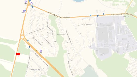 Схема рекламної площини за адресою Трасса Р-02, 1100 м. до поворота в Вышгород из Киева (пл. Шевченко)