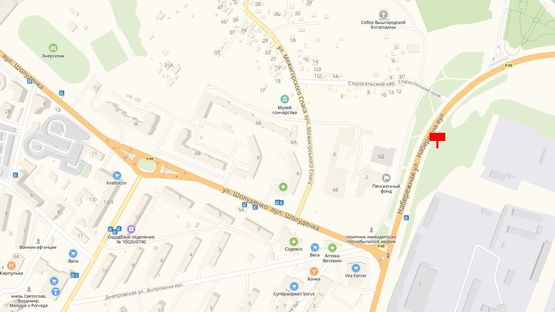 Схема рекламной плоскости по адресу ул. Набережная, 100 м. после остановки на с. Хотяновка, справа