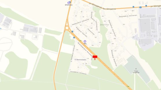 Схема рекламної площини за адресою 700 м. после поворота трассы Р-02 на трассу Р-69, в направлении ул. Богатырской, г. Киев, справа