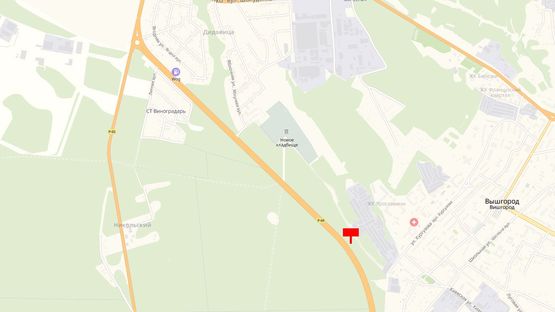 Схема рекламної площини за адресою Трасса Р-69, 350 м. от дорожного знака "Вышгород" в направлении трассы Р-02 (с. Новые Петровцы)