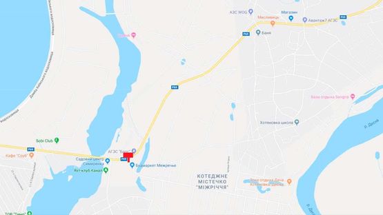 Схема рекламной плоскости по адресу Трасса Р-69, 150 м. после поворота на с. Осещина, справа