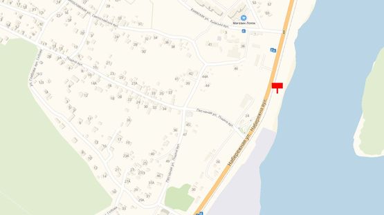 Схема рекламної площини за адресою Ул. Набережная, 450 м. после стелы "Вышгород"