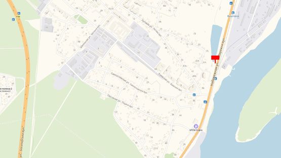 Схема рекламної площини за адресою Ул. Набережная, в конце озера