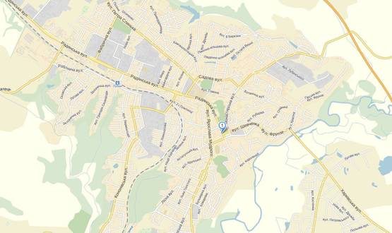 Схема рекламної площини за адресою Лубны/ Владимирский майдан